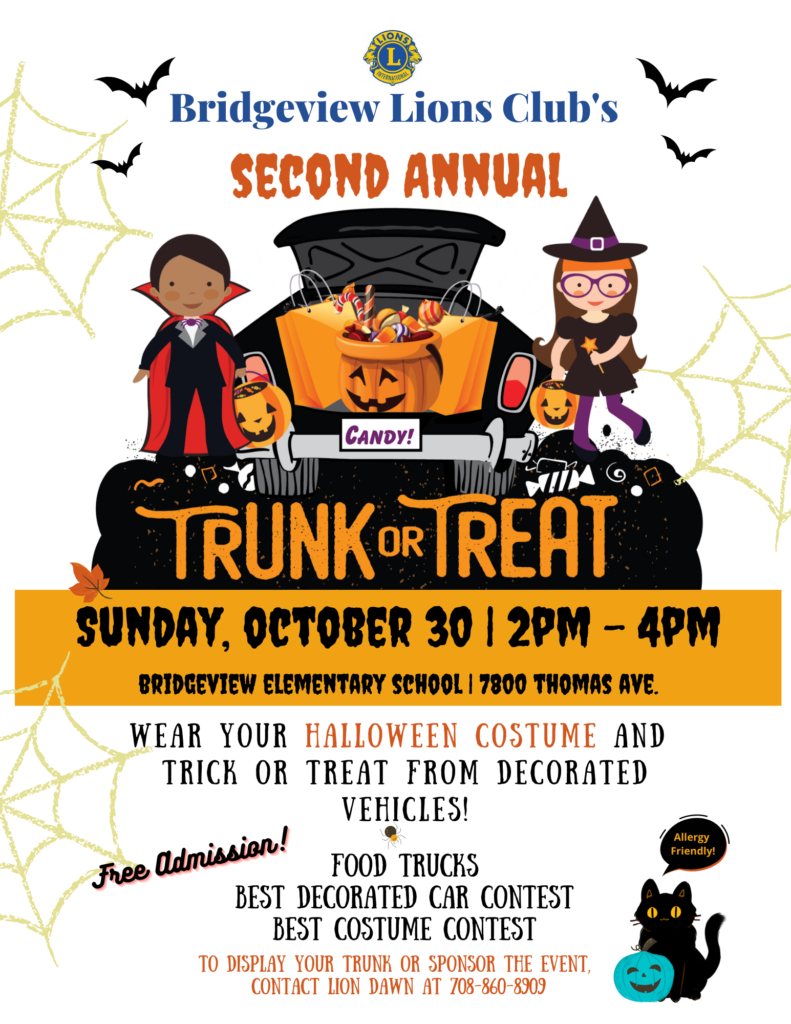 Bridgeview Lions Club Trunk or Treat – Village of Bridgeview Illinois