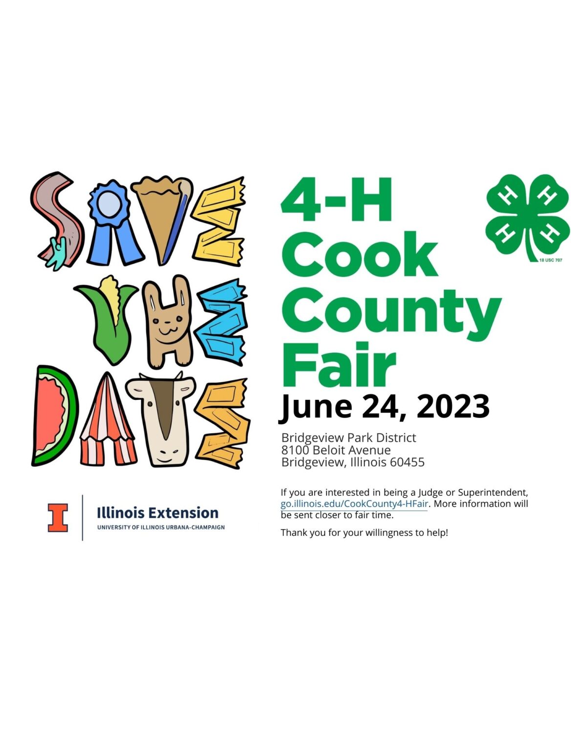 4H Cook County Fair 2023 Village of Bridgeview Illinois