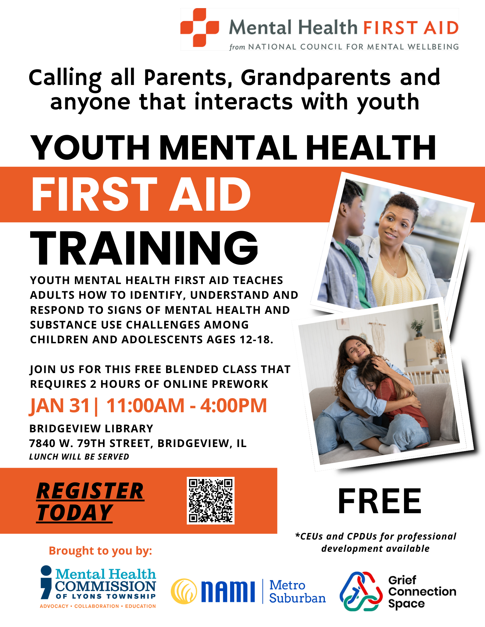 Free Mental Health First Aid Training – Village of Bridgeview Illinois